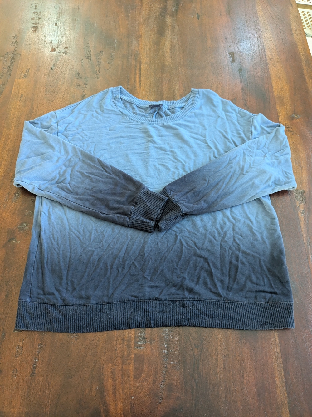 Splendid Super Soft Jersey Ombre Dip Dye Crewneck Sweatshirt